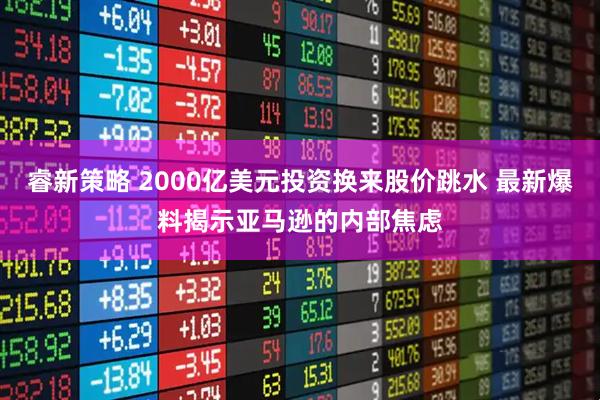 睿新策略 2000亿美元投资换来股价跳水 最新爆料揭示亚马逊的内部焦虑